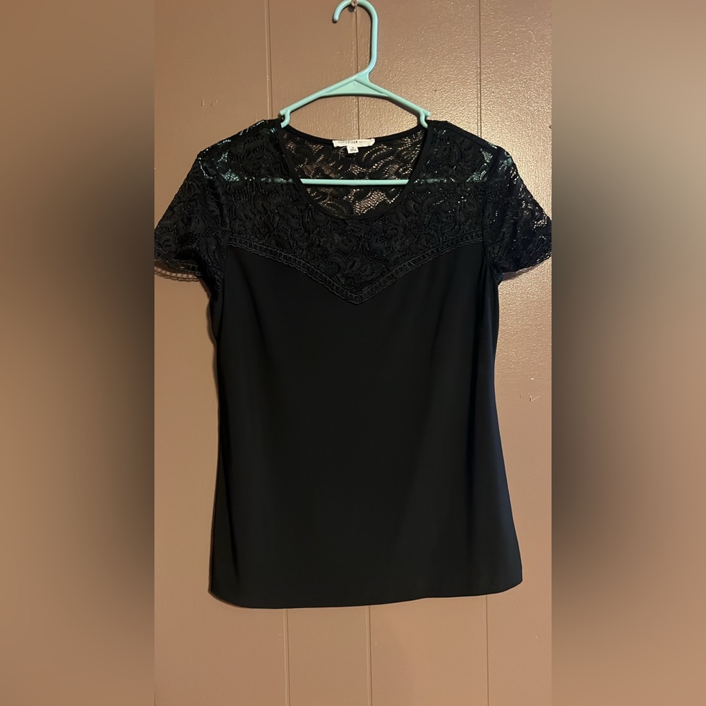 (6/$10) Elegant Black Lace Women's Top
